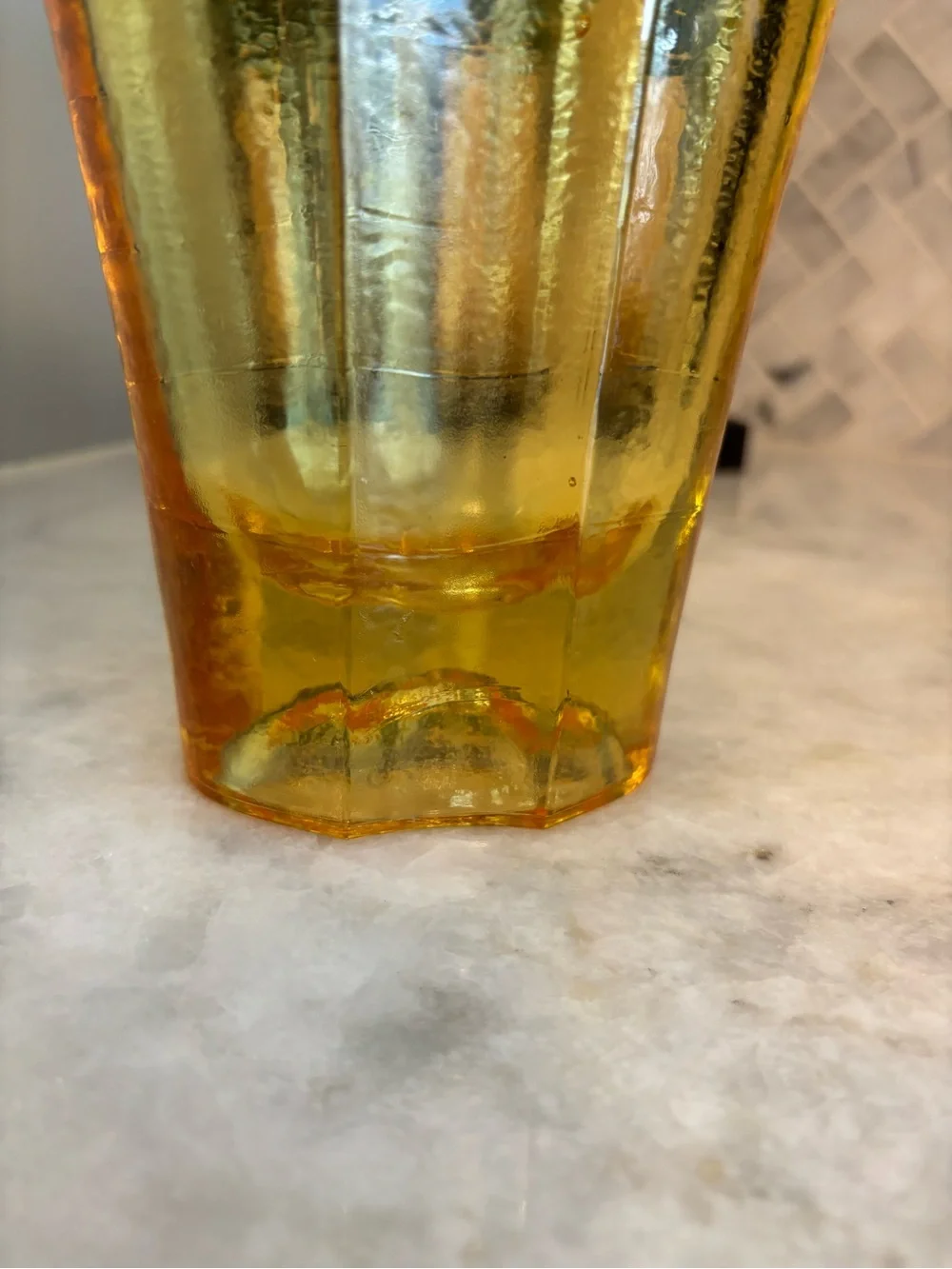 Fire And Light Citrus yellow Aurora Vase